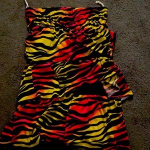 Zebra stripe summer color  dress